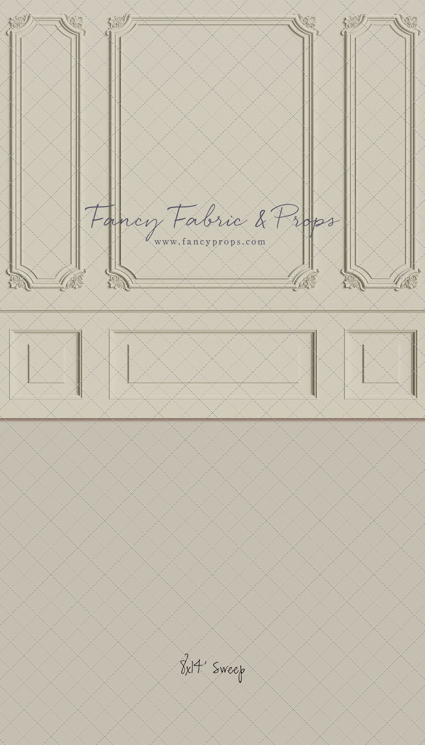 Classic Cream Wainscoting Wall - With Sweep Option