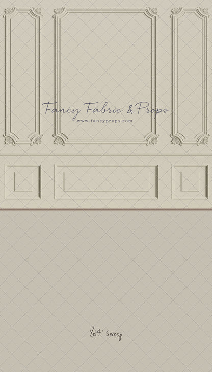 Classic Cream Wainscoting Wall - With Sweep Option