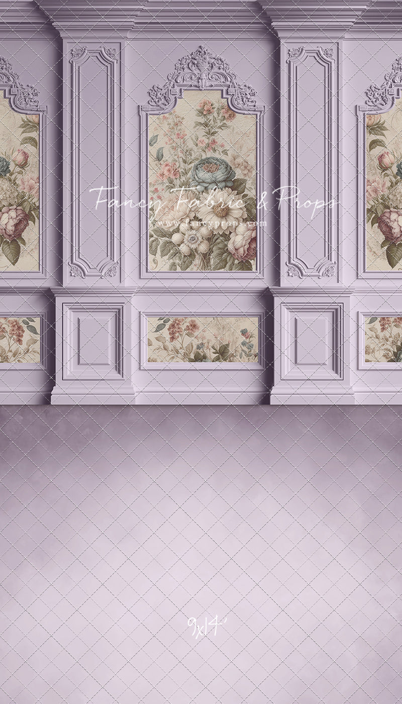 Lavender Floral Victorian Wall - With Sweep Option