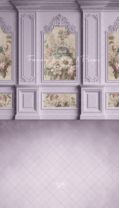 Lavender Floral Victorian Wall - With Sweep Option