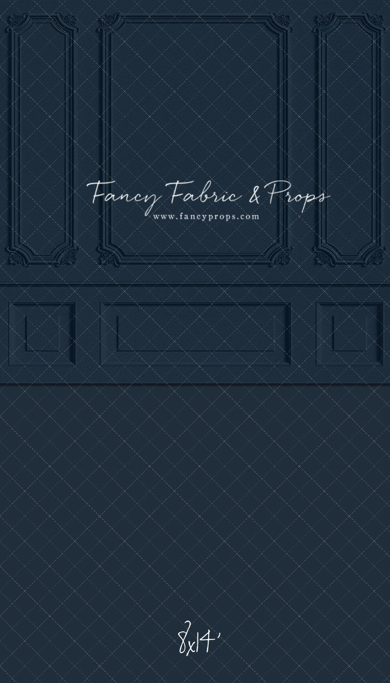 Classic Navy Wainscoting Wall - With Sweep Option