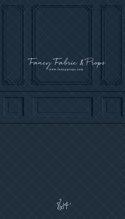 Classic Navy Wainscoting Wall - With Sweep Option