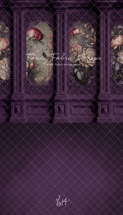 Plum Floral Victorian Wall - With Sweep Option