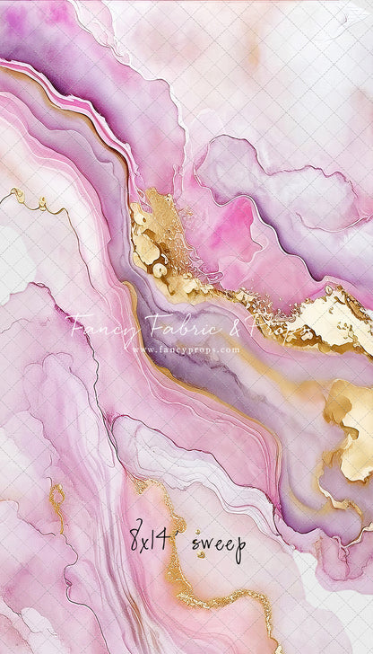 Rose Gold Marble Swirl - With Sweep Option