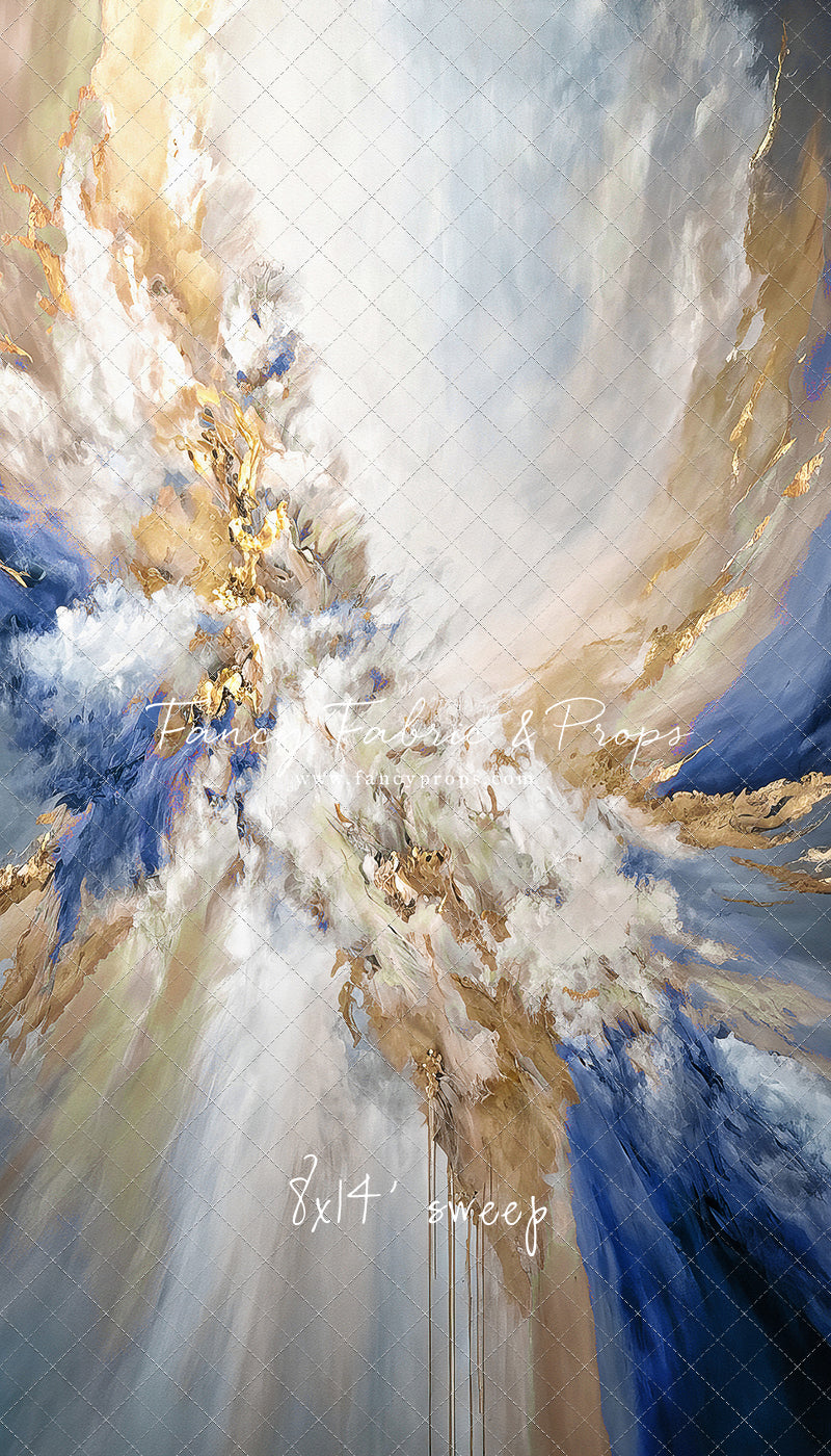 Navy Marble - With Sweep Option