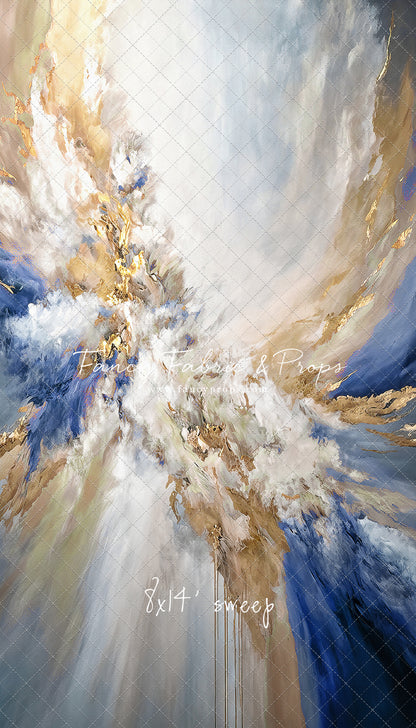 Navy Marble - With Sweep Option