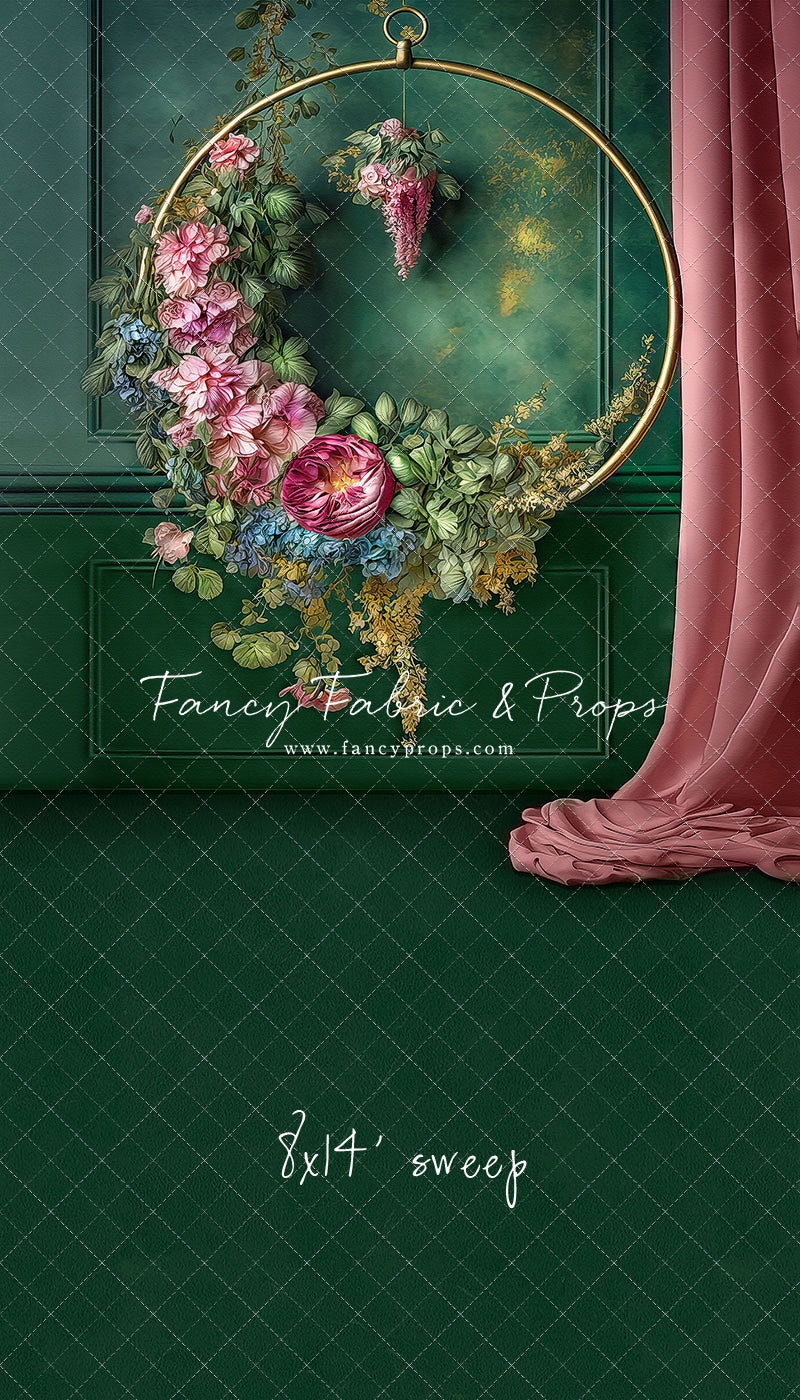 Rose & Evergreen Elegant Hoop - Sweep Sizes Only