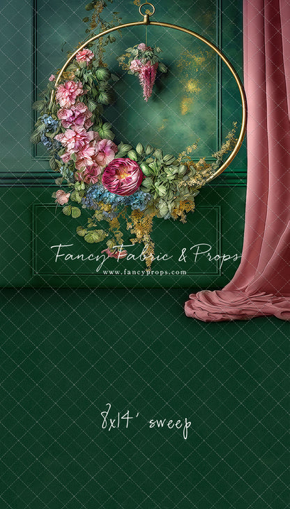 Rose & Evergreen Elegant Hoop - Sweep Sizes Only