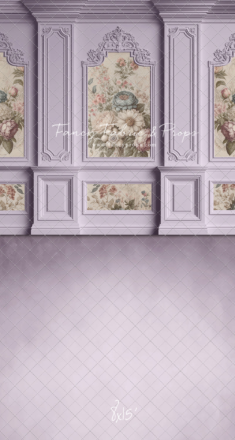 Lavender Floral Victorian Wall - With Sweep Option