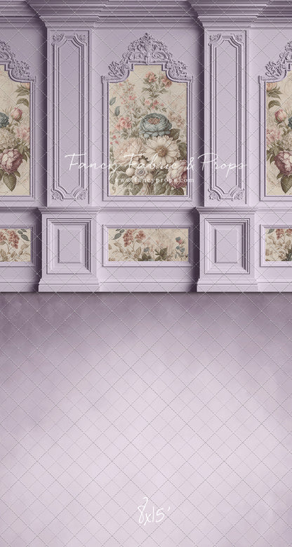 Lavender Floral Victorian Wall - With Sweep Option