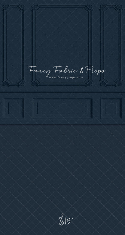 Classic Navy Wainscoting Wall - With Sweep Option