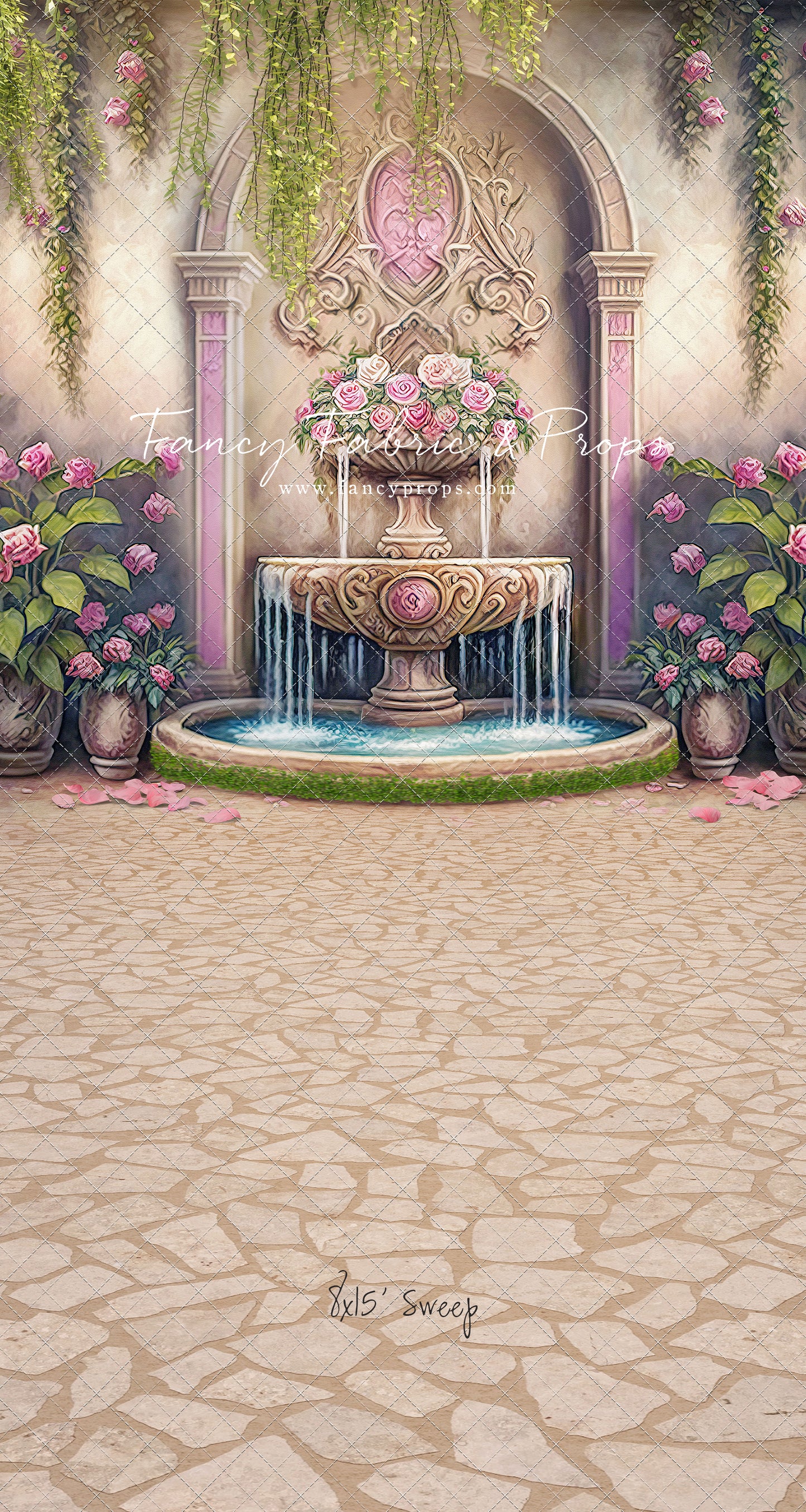Pink Wishes Fountain - With Sweep Option
