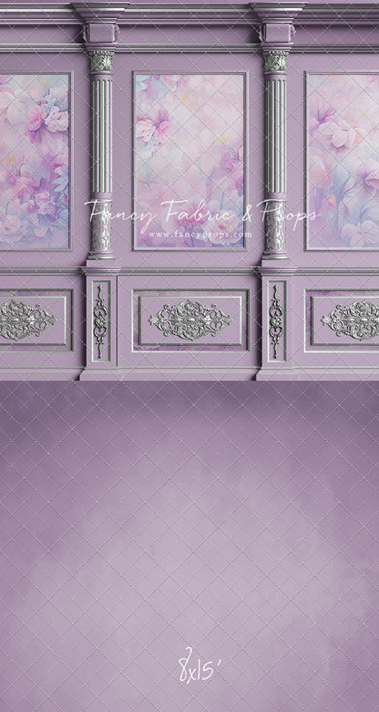 Violet Floral Victorian Wall - With Sweep Option
