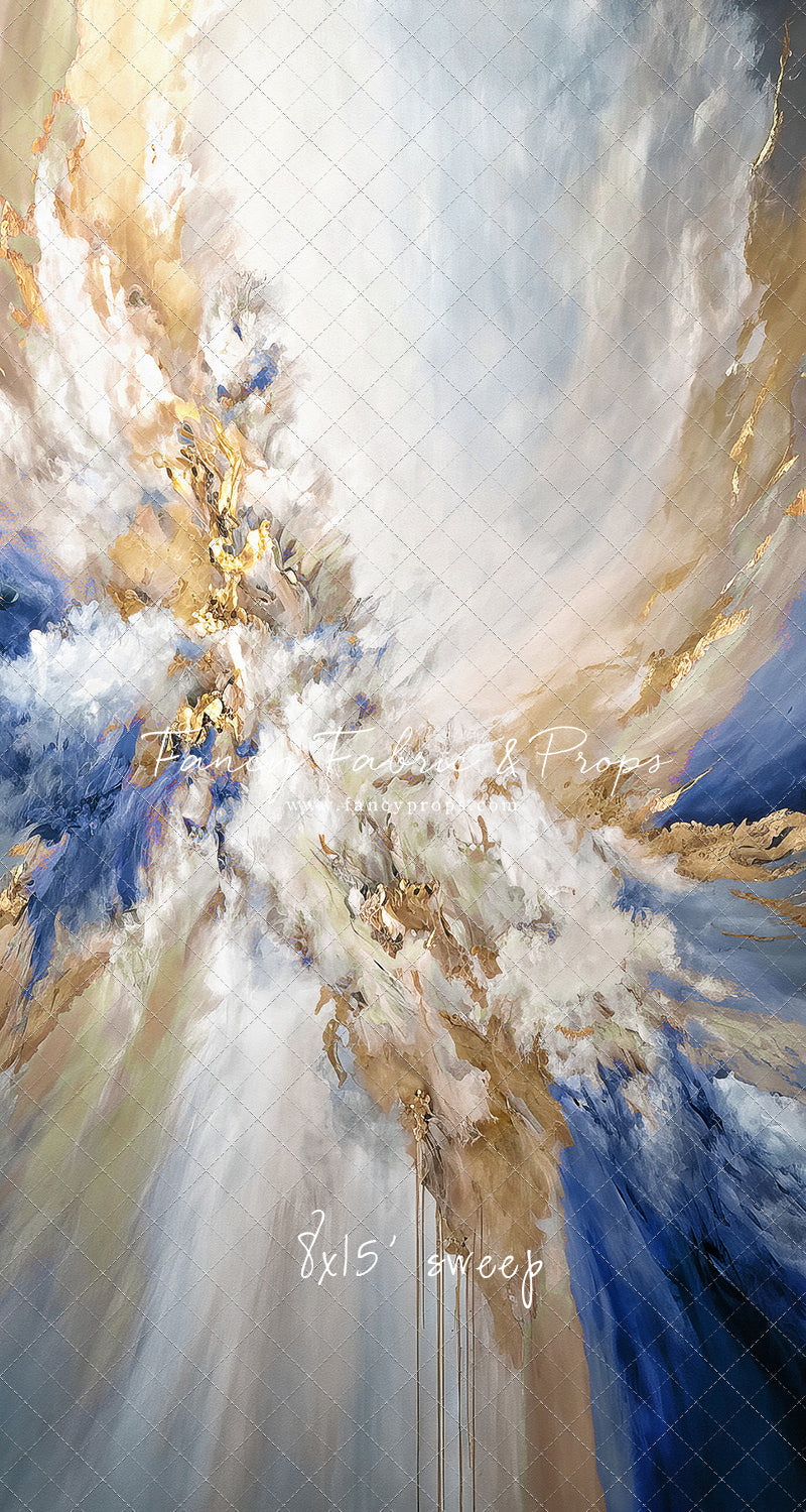 Navy Marble - With Sweep Option