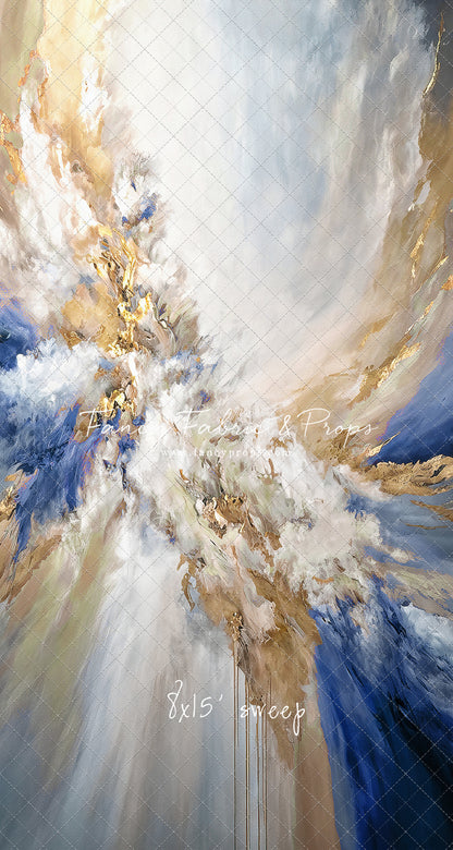 Navy Marble - With Sweep Option