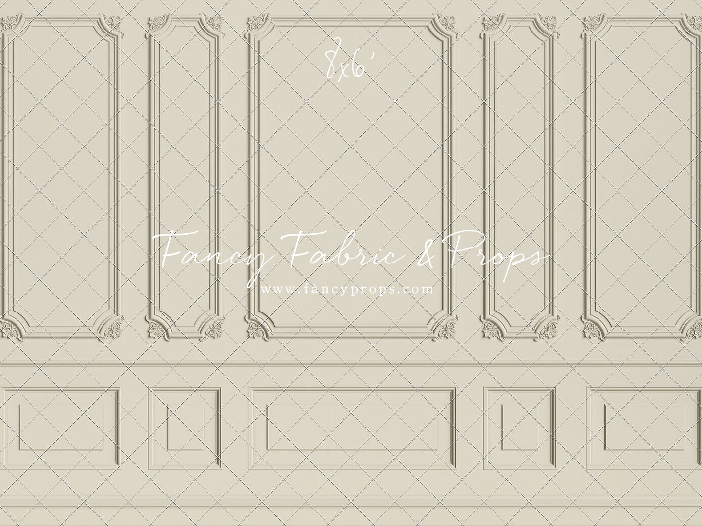 Classic Cream Wainscoting Wall - With Sweep Option