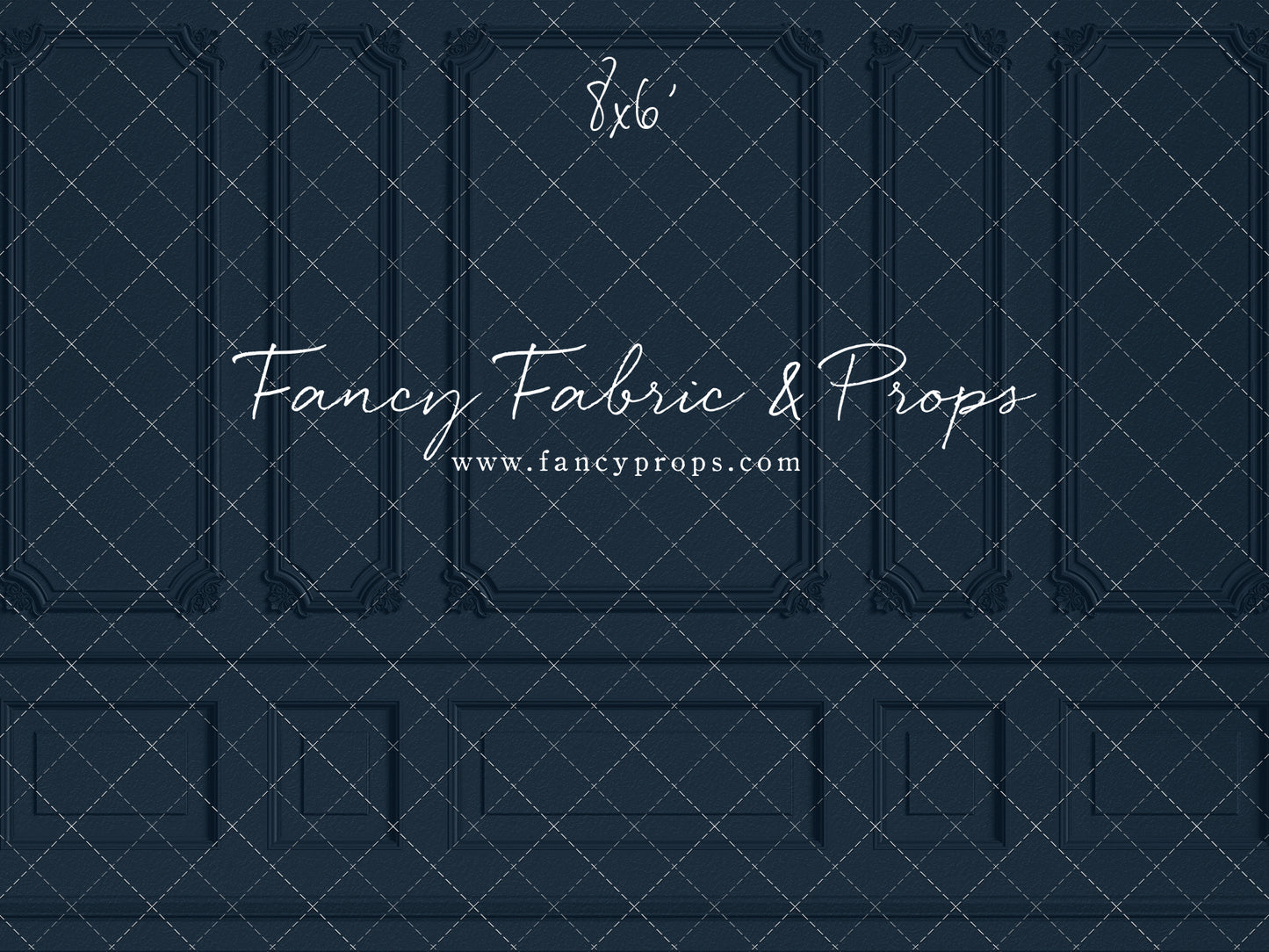 Classic Navy Wainscoting Wall - With Sweep Option