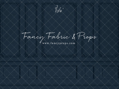 Classic Navy Wainscoting Wall - With Sweep Option