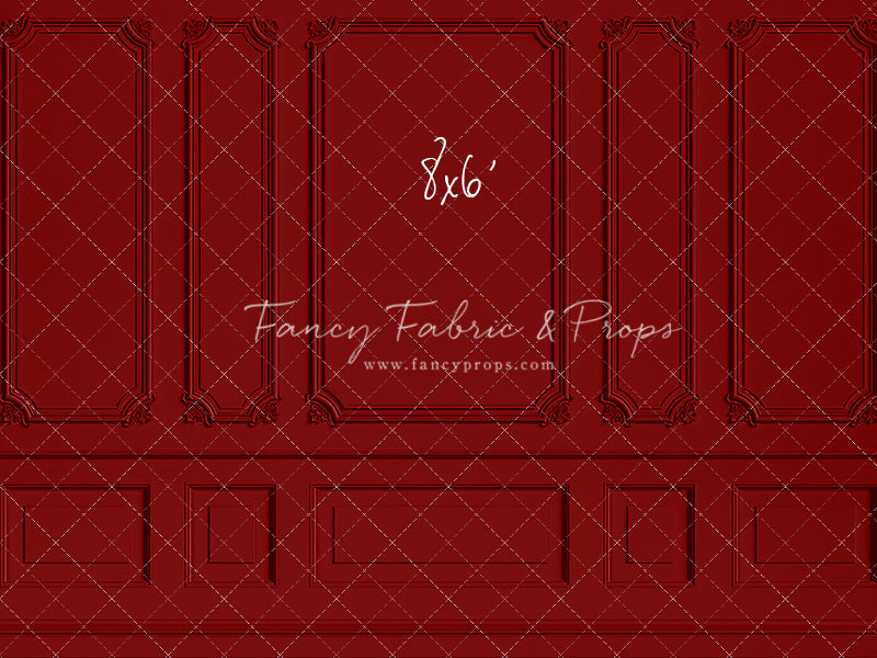 Classic Red Wainscoting Wall - With Sweep Option