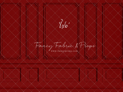 Classic Red Wainscoting Wall - With Sweep Option