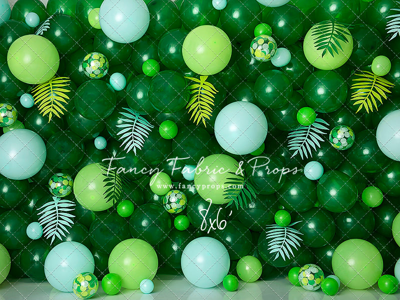 Cool Blue Tropical Balloon Wall