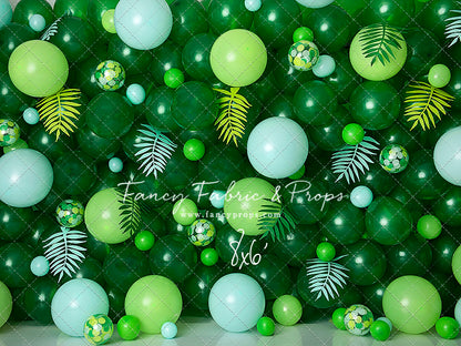 Cool Blue Tropical Balloon Wall