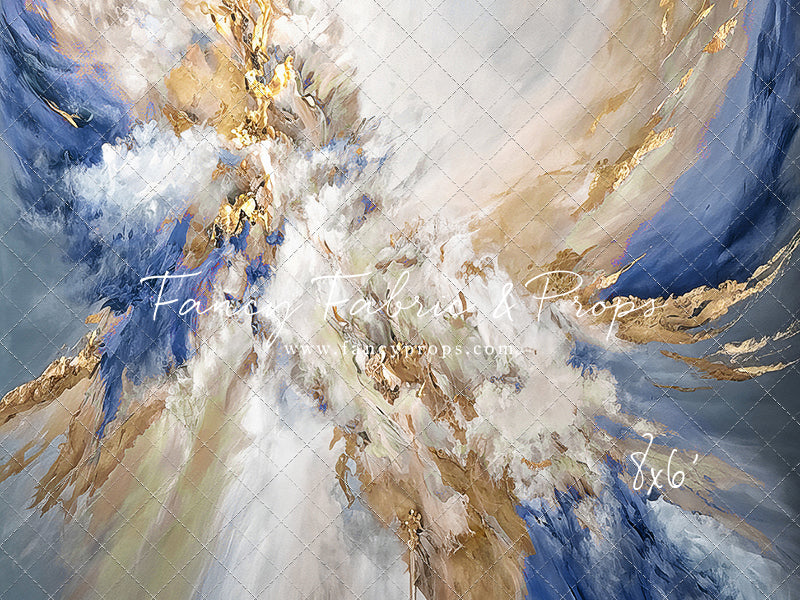 Navy Marble - With Sweep Option