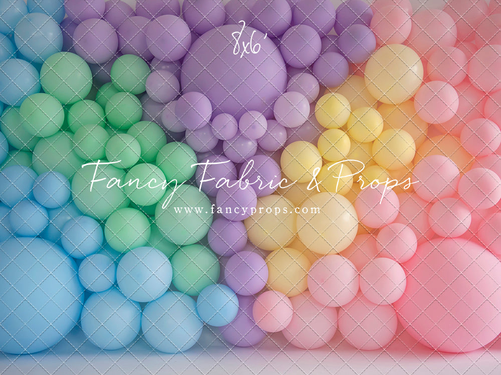Pastel Rainbow Balloon Wall