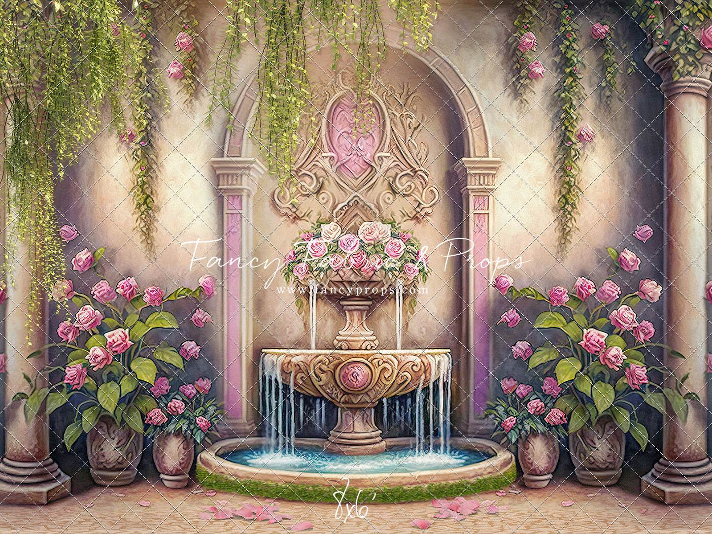 Pink Wishes Fountain - With Sweep Option