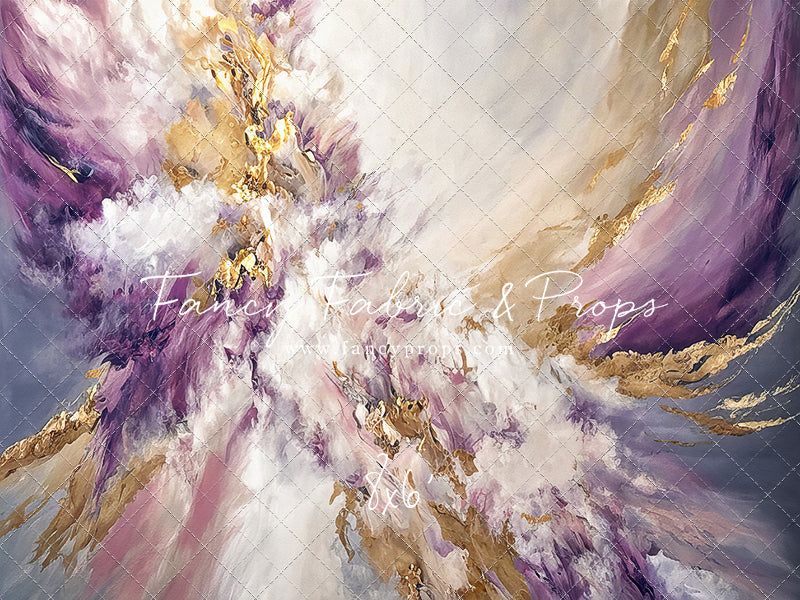 Purple & Golden Marble Swirl - With Sweep Option