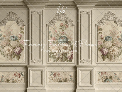 Ivory Floral Victorian Wall - With Sweep Option
