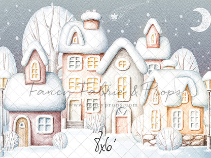 Evening Snowy Village