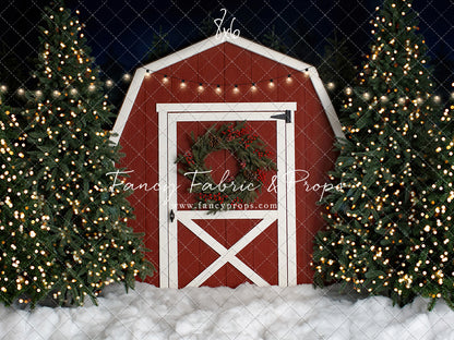 Snowy Christmas At The Barn 2pc Mini Room