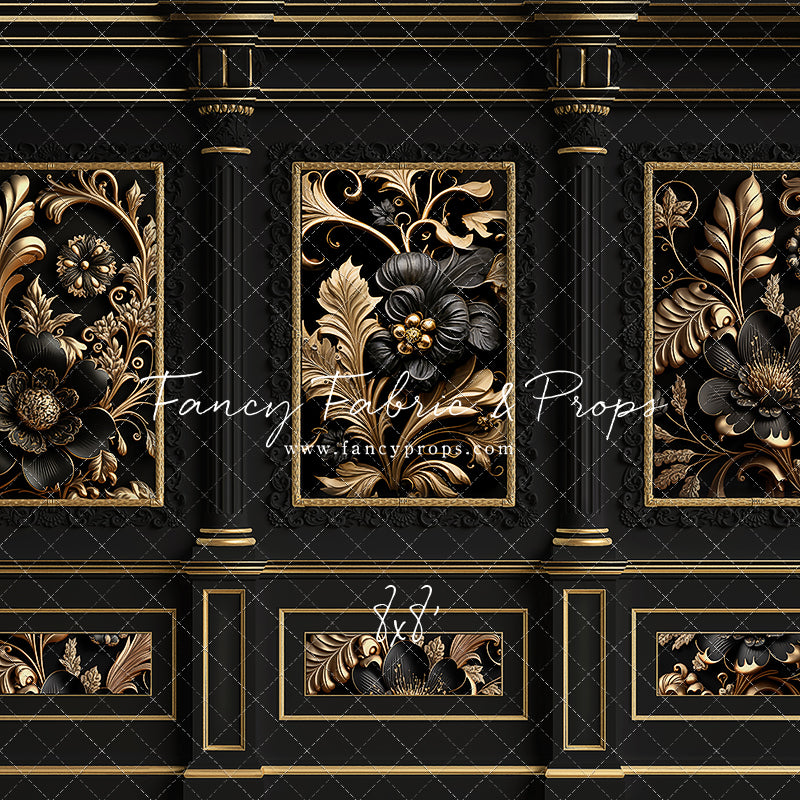 Black & Gold Elegance Wall - With Sweep Option