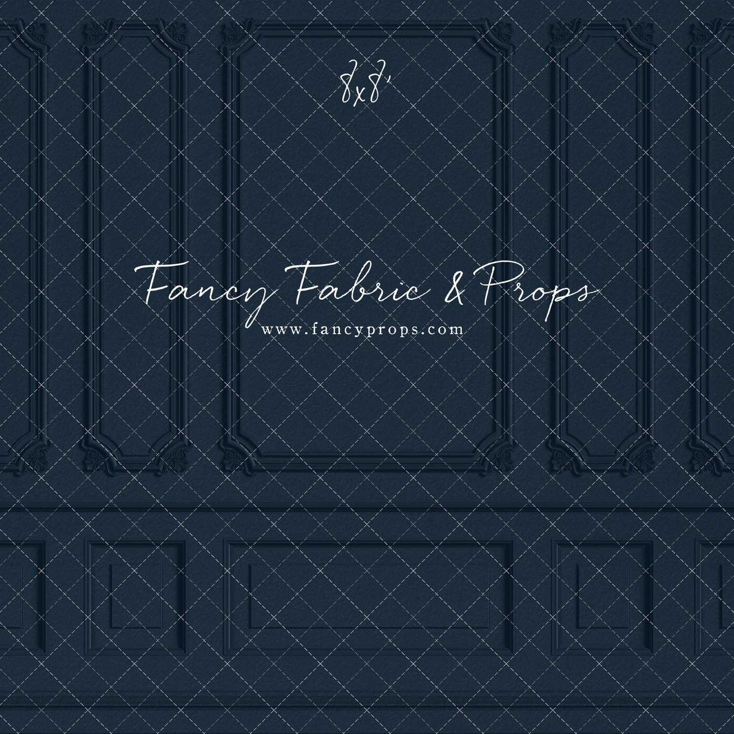 Classic Navy Wainscoting Wall - With Sweep Option