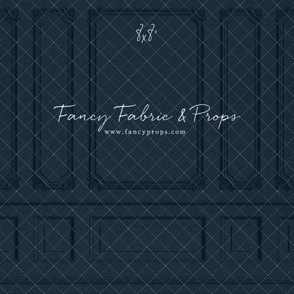 Classic Navy Wainscoting Wall - With Sweep Option