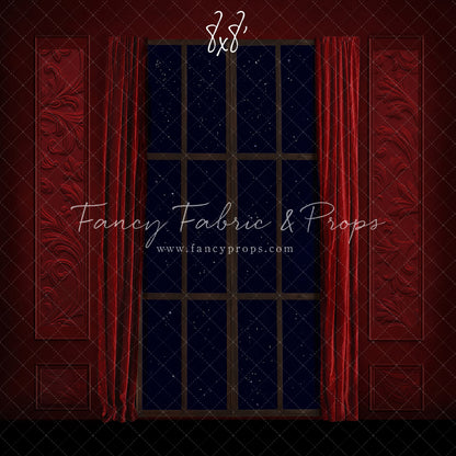 Elegant Crimson Window
