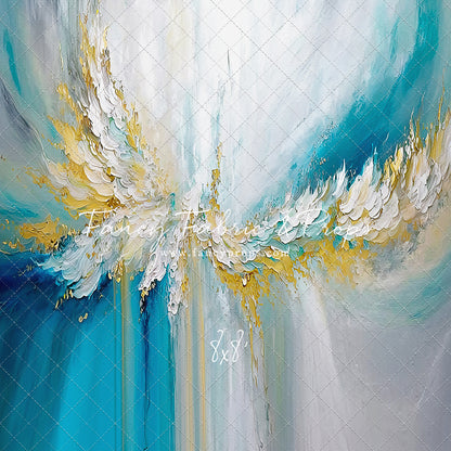 Golden Aquamarine Paint Melt - With Sweep Option