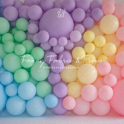 Pastel Rainbow Balloon Wall