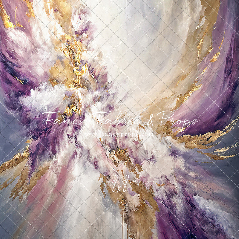 Purple & Golden Marble Swirl - With Sweep Option