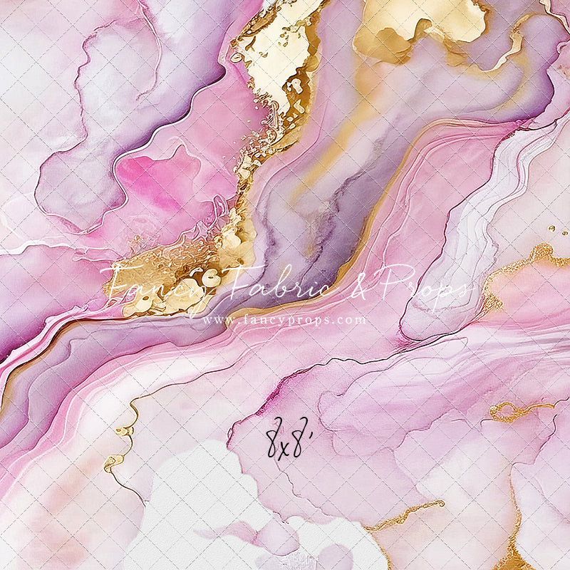 Rose Gold Marble Swirl - With Sweep Option