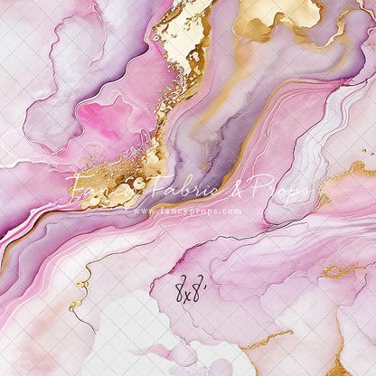 Rose Gold Marble Swirl - With Sweep Option