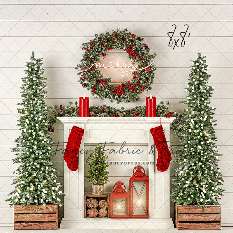 Shiplap Holiday Mantle