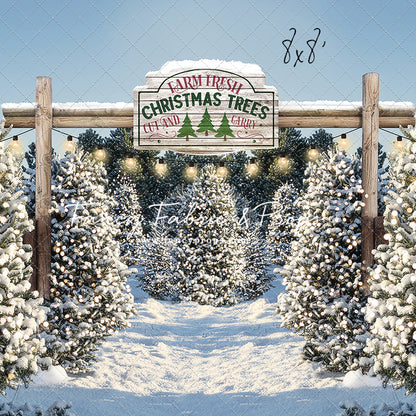 Snowy Winter Tree Farm