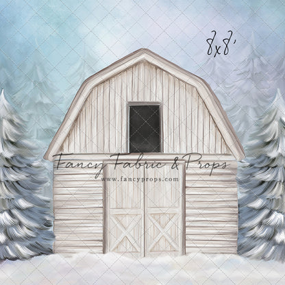 White Snowy Barn