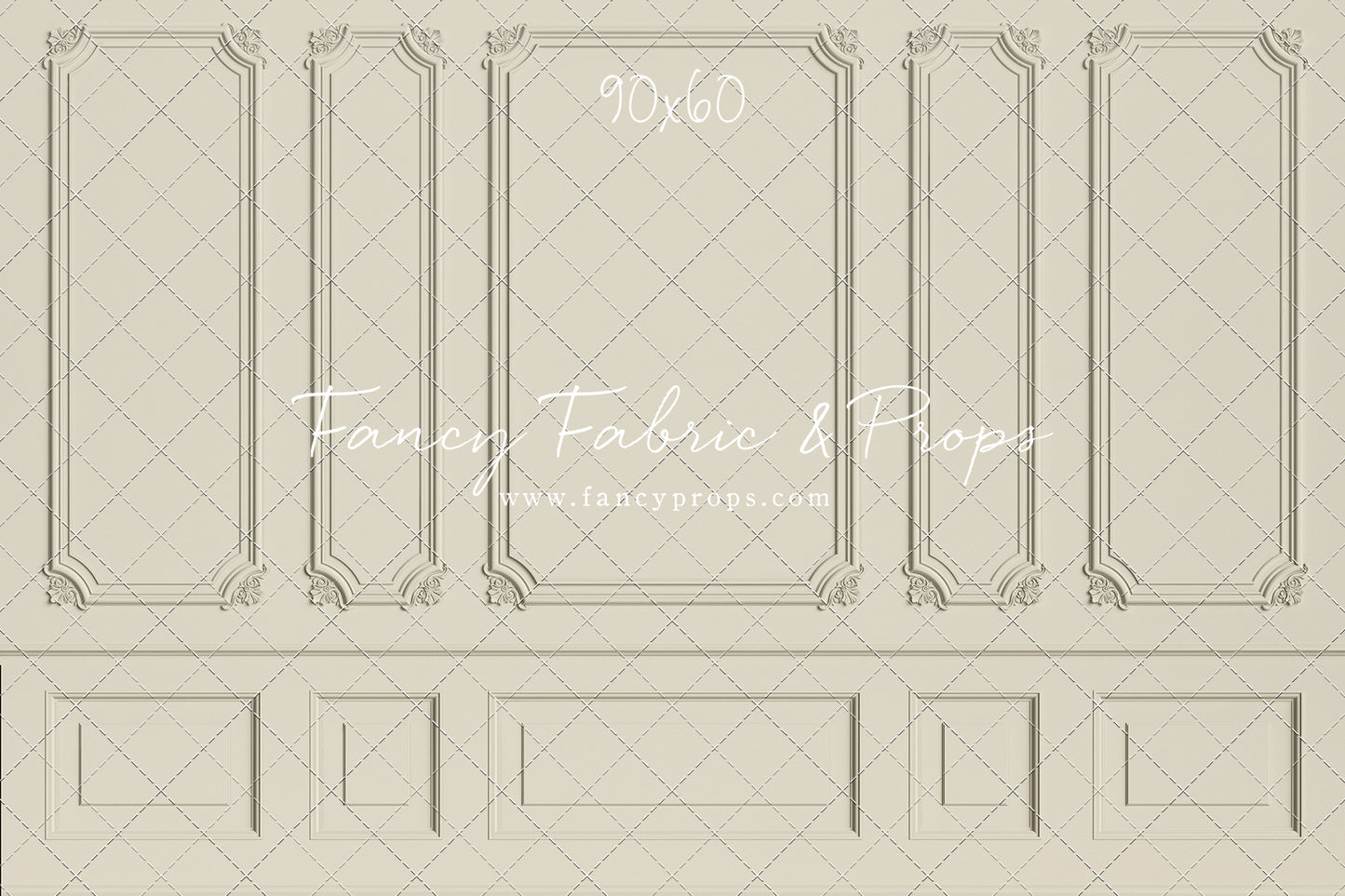 Classic Cream Wainscoting Wall - With Sweep Option