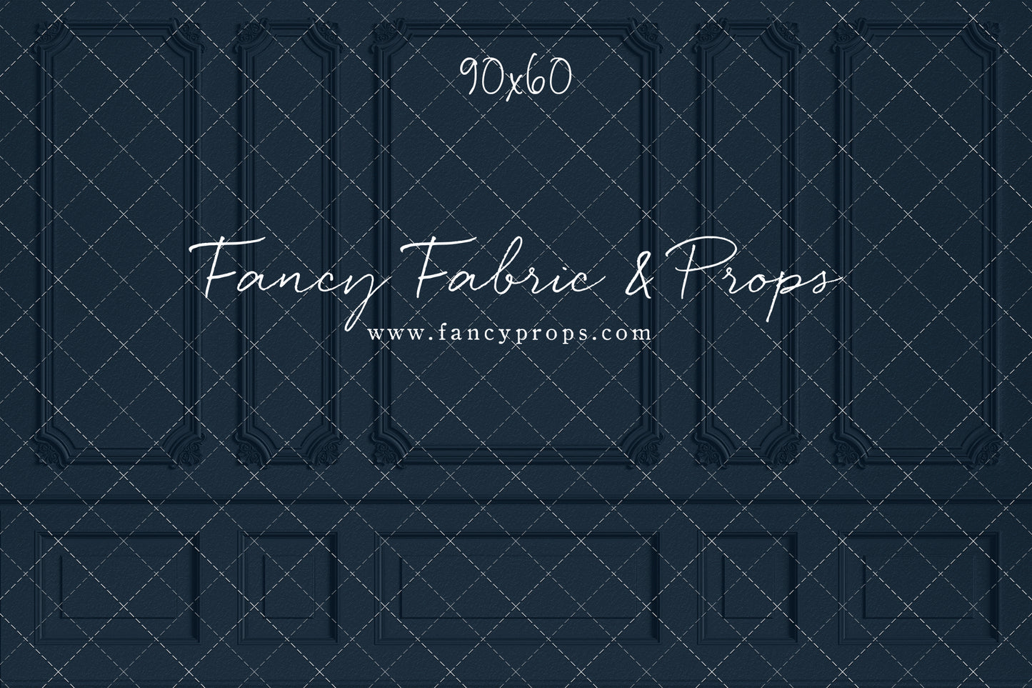 Classic Navy Wainscoting Wall - With Sweep Option