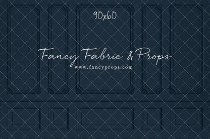 Classic Navy Wainscoting Wall - With Sweep Option