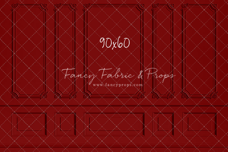 Classic Red Wainscoting Wall - With Sweep Option