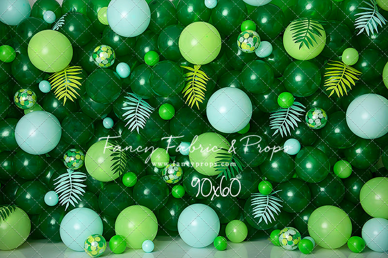 Cool Blue Tropical Balloon Wall